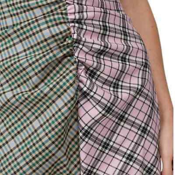 Brogger Audrey Plaid Ruched Midi Dress XS - Picture 4 of 8